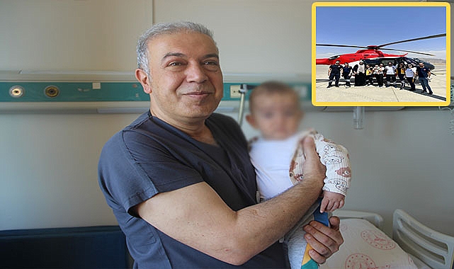 Boğazına çengelli iğne kaçan bebek Şanlıurfa'ya getirildi