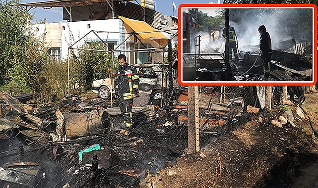 Depoyla birlikte otomobil de küle döndü