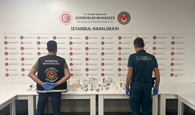 Havalimanı'nda olan kaçak ilaç ele geçirildi