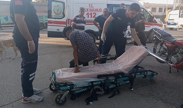 Motosiklet ile kamyonet çarpıştı