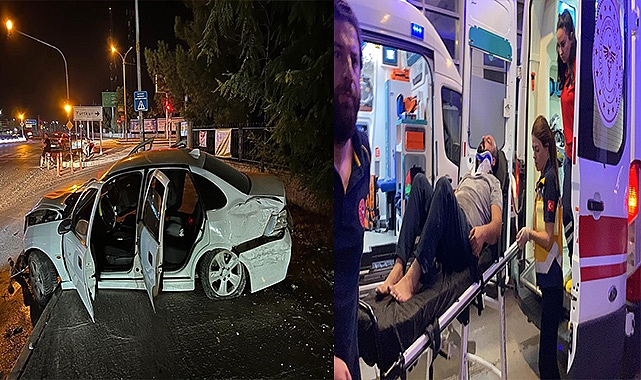 Motosiklete çarptıktan sonra kaldırıma çıktı: 2 yaralı