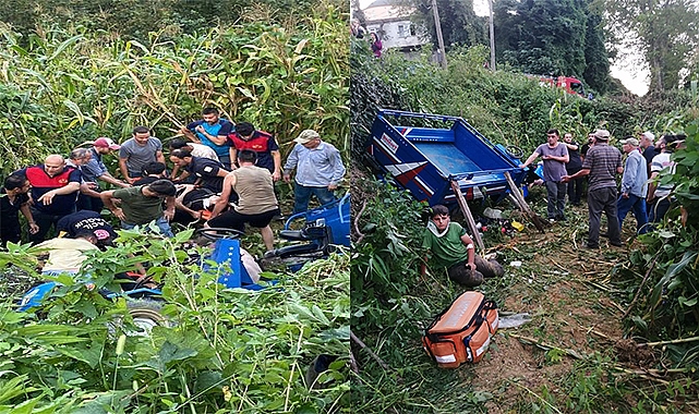 Tarım işçilerini taşıyan patpat bahçeye uçtu: Çok sayıda yaralı