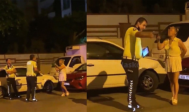 Trafik kazasına karışan kadından polise akıl almaz tehdit