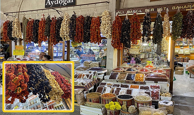 Vatandaşın kışa hazırlayacağı patlıcan, biber, kabak ve acur raflardaki yerini aldı