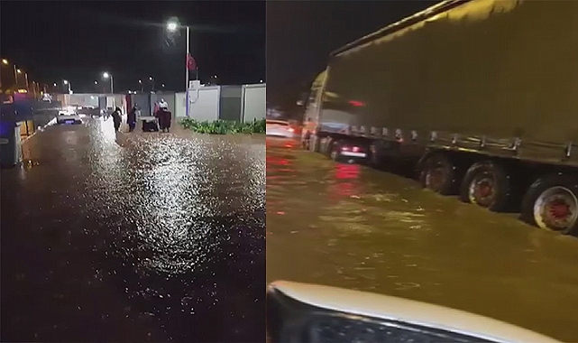 Yağmur yolları göle çevirdi