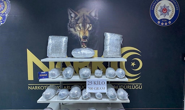 25 kilo 700 gram esrar ele geçirildi: 2 tutuklama