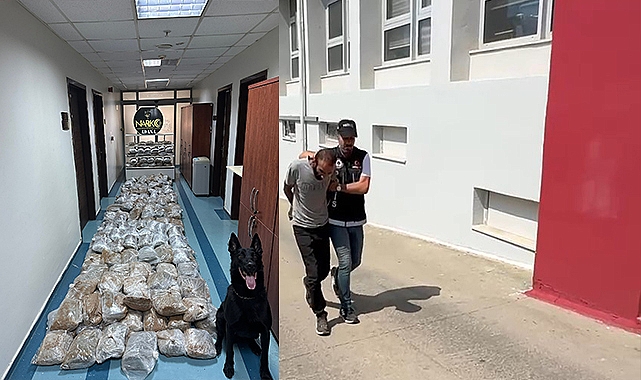 Briket yüklü tırdan kahve aromalı 158 kilo esrar çıktı