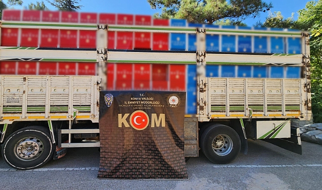 Durdurulan kamyondan 7,5 milyon adet makaron ele geçirildi