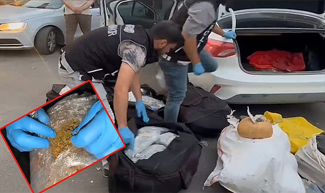 Hastane bahçesinde uyuşturucu yakalandı
