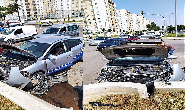 İki otomobil çarpıştı: 2 yaralı