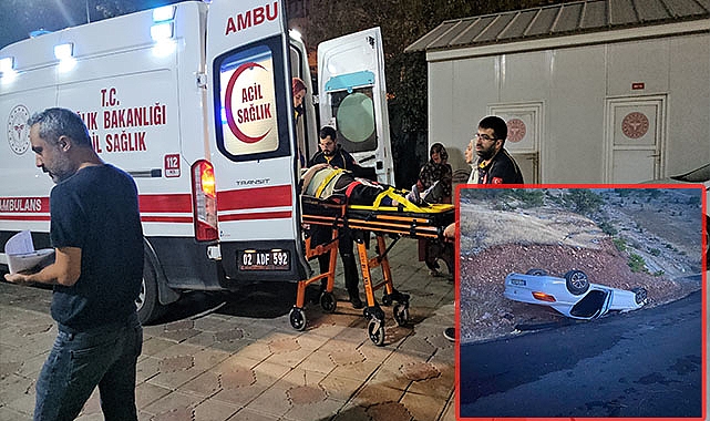 Kontrolden çıkan araç takla attı: Yaralılar var