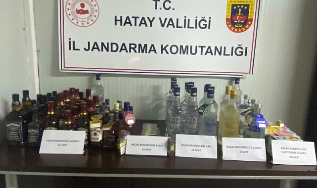 62 şişe sahte alkol ele geçirildi