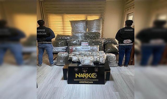 Erzincan’da kilolarca uyuşturucu skunk ele geçirildi