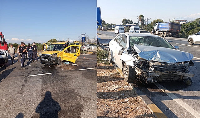 Hafif ticari araç ile otomobil çarpıştı: Yaralılar var