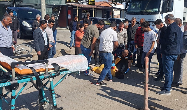 Kamyonun çarptığı yaya ağır yaralandı