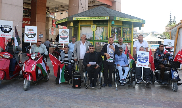 Şanlıurfa'da engellilerden Filistin'e destek