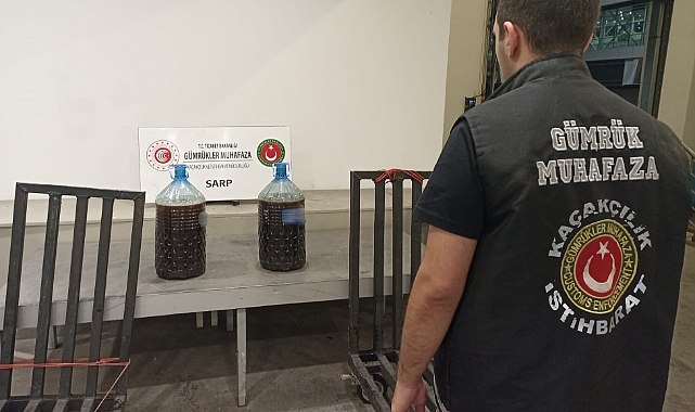 Sarp Sınır Kapısı’nda kestane balı ele geçirildi
