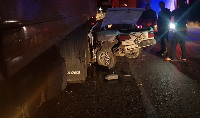 Çorum'da tır ile otomobil çarpıştı: 1 ölü