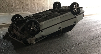 Elazığ’da otomobil takla attı: 1 yaralı