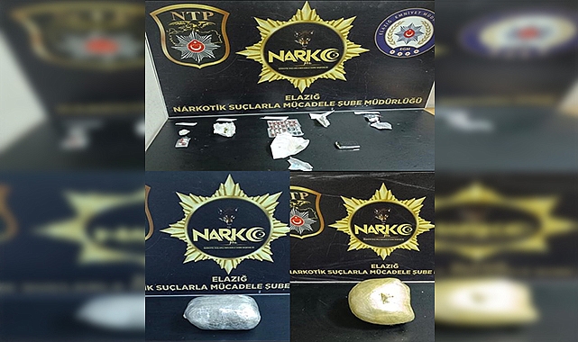 Elazığ'da uyuşturucu taciri 3 kişi yakalandı