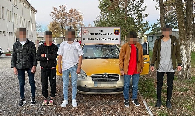 Erzincan’da 5 düzensiz göçmen yakalandı