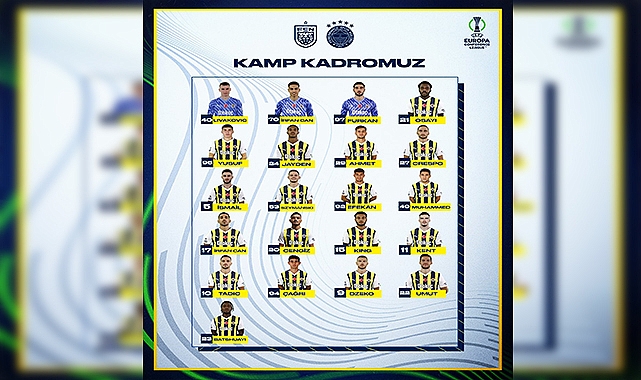 Fenerbahçe’nin Nordsjaelland maçı kamp kadrosu açıklandı