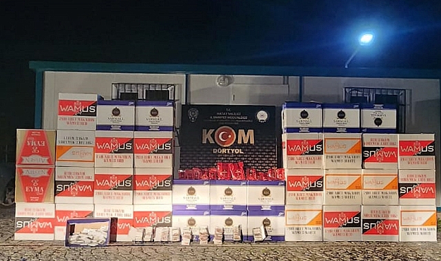 Gümrük kaçağı makaron ve nargile tütünü operasyonu