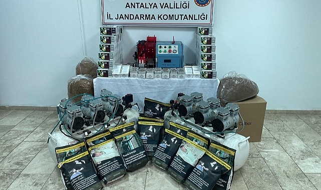 Kaçak sigara imalatına jandarma baskını