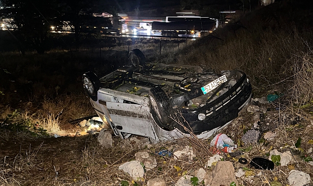Otomobil şarampole yuvarlandı: 3’ü ağır 5 yaralı
