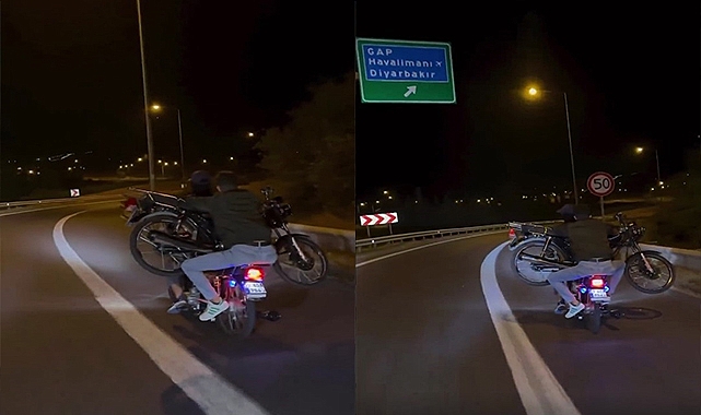 Şanlıurfa'da motosiklet üzerinde motosiklet taşıdılar