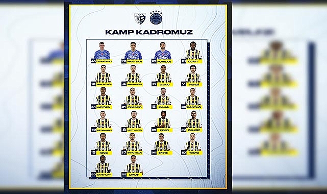Fenerbahçe'nin Kayserispor maçı kamp kadrosu belli oldu