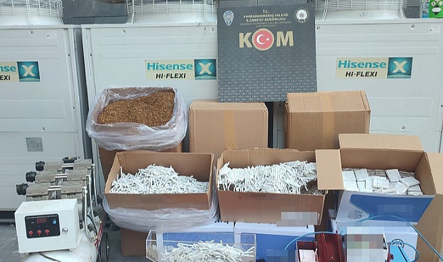 Kahramanmaraş’ta binlerce makaron ele geçirildi