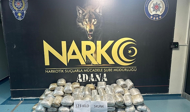 Küçükbaş hayvan yüklü tırın kasasından kilolarca ‘skunk’ ele geçirildi