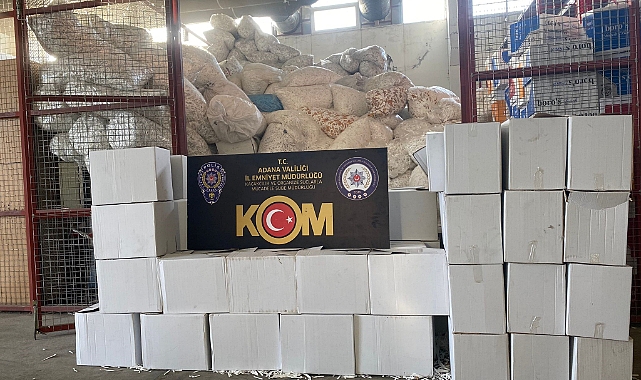 43 milyon 750 bin gümrük kaçağı makaron ele geçirildi