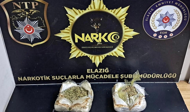 Elazığ’da 1 kilo 292 gram uyuşturucu ele geçirildi: 1 tutuklama