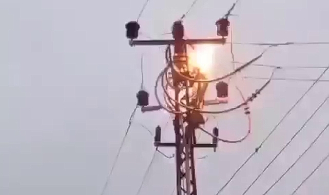 Elektrik direğine çıkan şahıs akıma kapıldı