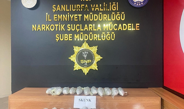 Şanlıurfa'da 8 kilo uyuşturucu ele geçirildi