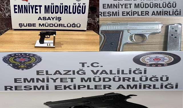 7 adet ruhsatsız tabanca ele geçirildi