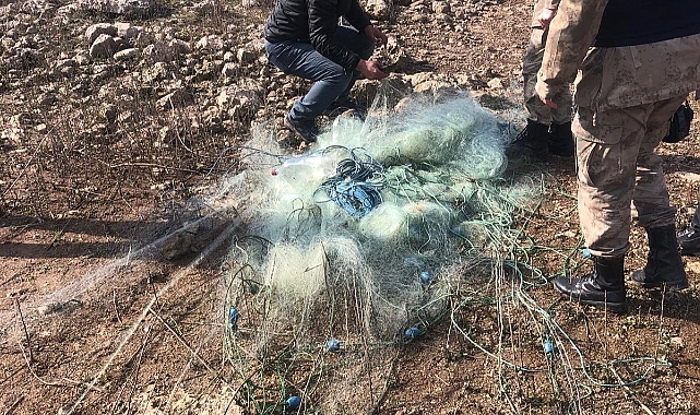 Kaçak avlanmada kullanılan 500 metre ağ ele geçirildi