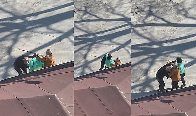 Kadınlar saç saça birbirlerine girdi! O anlar kamerada