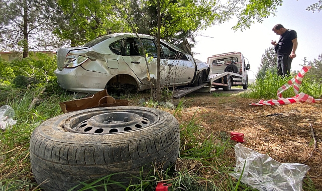 Kontrolden çıkan otomobil takla attı: 3 yaralı