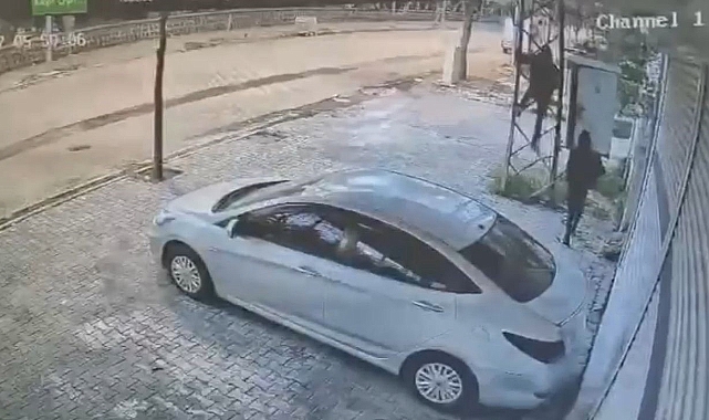 Siverek’te kablo hırsıları iş başında! O anlar kamerada