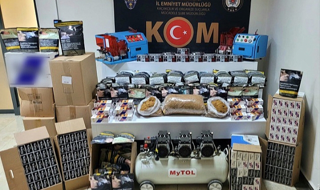 50 bin boş, 12 bin 800 de dolu bandrolsüz makaron ele geçirildi