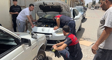 Ceylanpınar'da kedi kurtarma operasyonu