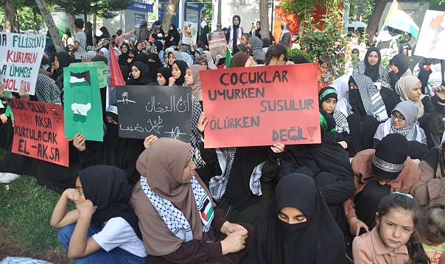 Siverek’te sesiz yürüyüşle İsrail'in saldırıları protesto edildi