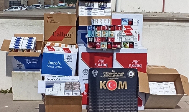 Yüzlerce kaçak sigara ile boş makaron ele geçirildi