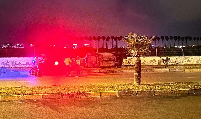 Hatay'da kontrolden çıkan araç takla attı: 1'i ağır 2 yaralı