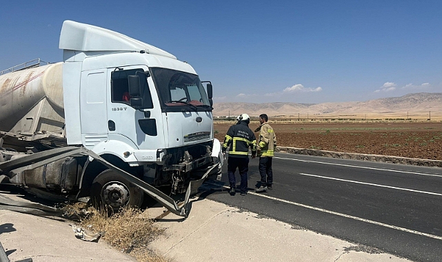 Mardin’de beton mikseri kaza yaptı