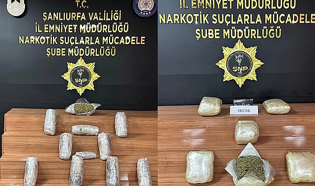 Şanlıurfa’da 18 kilogram skunk ele geçirildi: 2 gözaltı