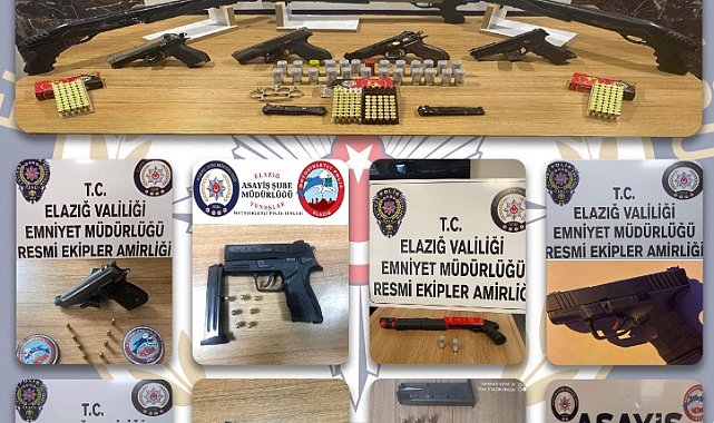 Elazığ'da çok sayıda ruhsatsız silah ele geçirildi